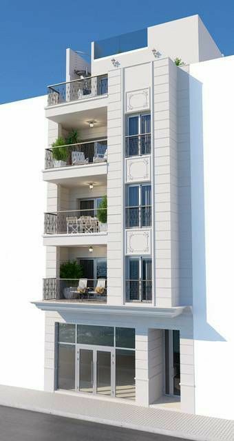 Front Elevation Designs 2023, Modern Front Elevation, Modern House Front Elevation, 3 Storey House Design, House Front Elevation, Small Apartment Building, Narrow House Designs, Modern House Floor Plans, House Outer Design