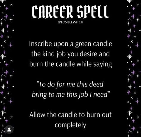 Career Spells, Career Spell, Job Spell, Wicca Recipes, Manifestation Spells, Witchcraft Spells For Beginners, Prosperity Spell, Good Luck Spells, Spells For Beginners