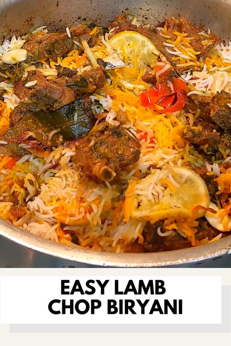 Easy Lamb Chops, Lamb Biryani, English Captions, Lamb Chop, Lamb Dishes, Weekday Meals, Biryani Recipe, Lamb Recipes, Lamb Chops