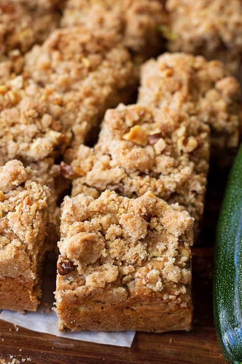 Zucchini Dessert, Eggnog Coffee, Zucchini Desserts, Zucchini Cakes, Spiced Zucchini, Pie Ideas, Zucchini Recipes Dessert, Life Made Simple, Crumb Cake Recipe