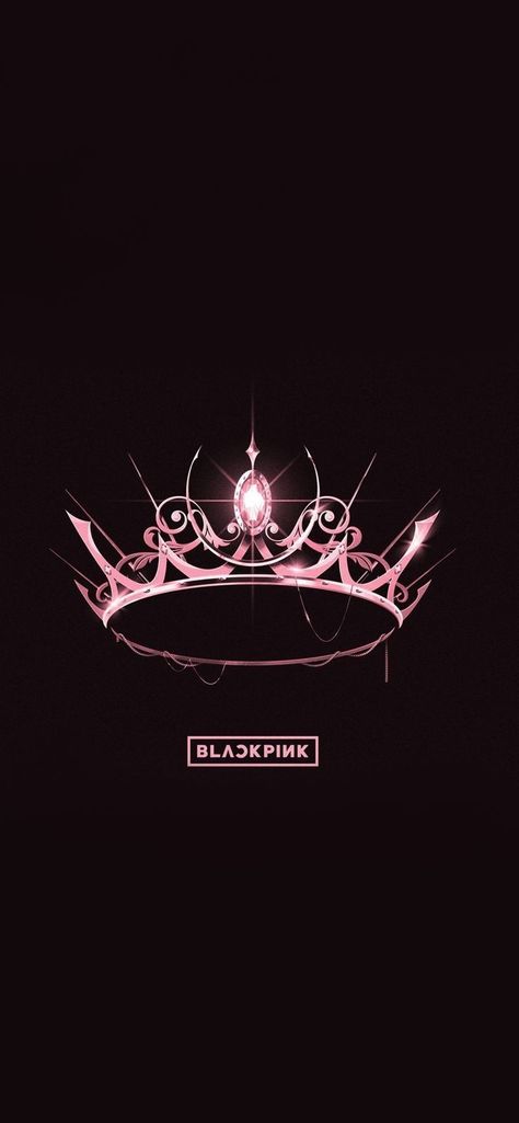 Blackpink Crown, Pink Logo Wallpaper, Kpop Album Cover, Blackpink Logo, Album Cover Wallpaper, Queens Wallpaper, Blackpink Wallpapers, Kpop Album, Cover Wallpaper