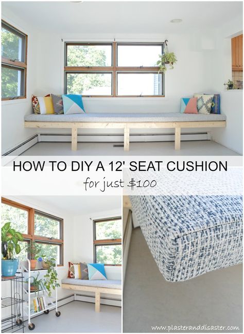 Diy Foam Cushion, Foam Bench Cushion Diy, Breakfast Nook Bench Cushion, Diy Banquette, Diy Bench Cushion, Dining Bench Cushion, Diy Bench Seat, Breakfast Nook Bench, Banquette Cushions