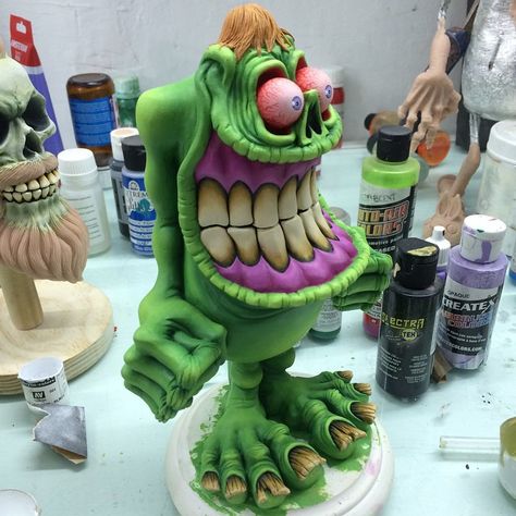 Br1 Monsters Monster Clay Sculpture, Weird Sculptures, Rat Fink Art, Big Monsters, Clay Monster, Monster Clay, Ceramic Monsters, Clay Monsters, Rat Fink