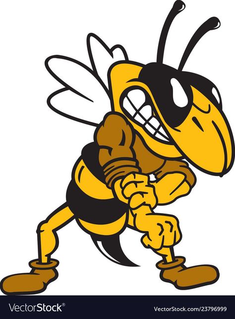 Yellow Jacket Drawing, Bee Mascot, Dish Room, Bee Illustration, Logo Mascot, Yellow Bee, Yellow Jackets, Bulldog Art, Sports Logos