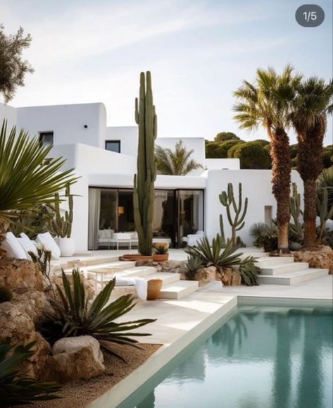 Spanish Villa, Ibiza Style, Ibiza Fashion, Desert Homes, Spanish House, Mediterranean Homes, Bloxburg House Ideas, Villa Design, House Goals