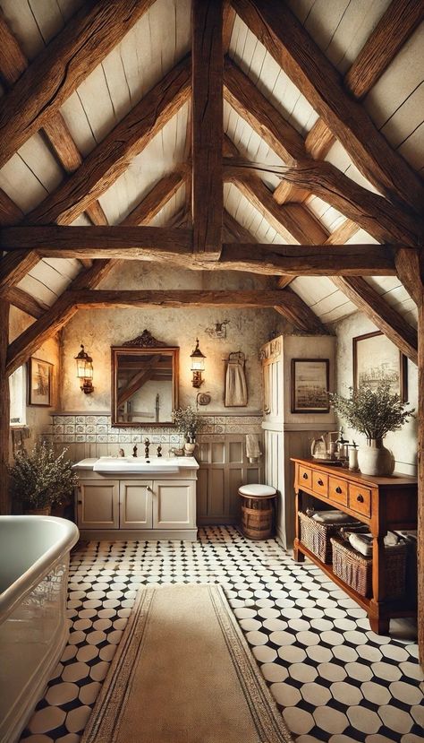 Cottagecore Bathroom Ideas, Cottagecore Bathrooms, Cottagecore Bathroom, Cottagecore House, Elevated Homes, Cottage Bathroom, Modern Farmhouse Bathroom, Rustic Retreat, Cottage Interiors