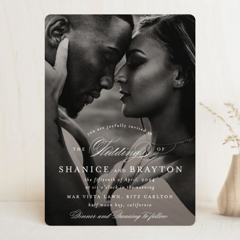 Overlay Wedding Invitations, Wedding Invitation With Photo, Soft Overlay, Save The Date Pictures, Letterpress Save The Dates, Wedding Invitations With Pictures, Hexagon Wedding, Beautiful Engagement Photos, Invitation With Photo