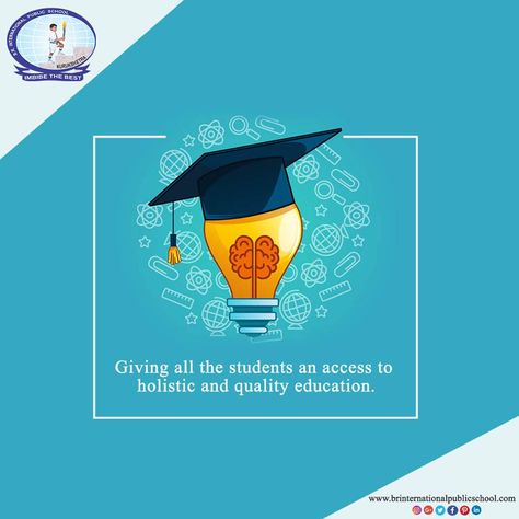 Giving all the #students an access to holistic and quality #education. Quality Education Poster, Education Poster Design Ideas, University Flyer, School Pamphlet, Print Portfolio Design, College Poster, Education Poster Design, Education Banner, Best Schools