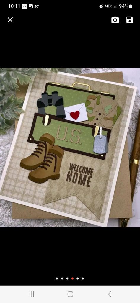 Army's Birthday, Military Cards, Miss You Cards, Teenage Boys, Handmade Birthday Cards, Miss You, Birthday Cards, Birthday, 10 Things