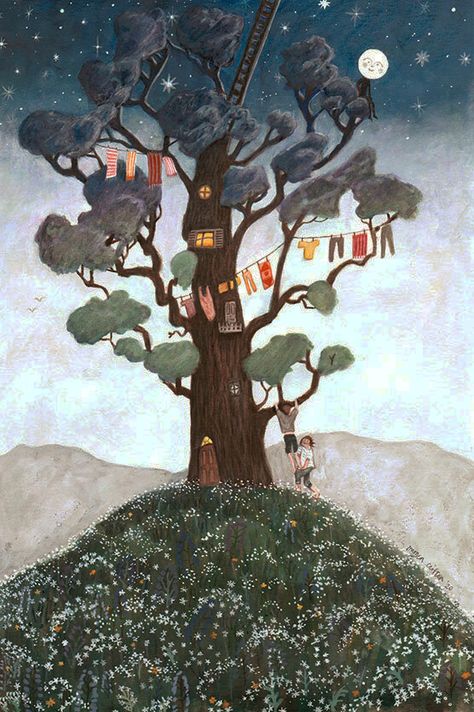 Magic Faraway Tree — Imogen Clifton Faraway Tree Illustration, The Magic Faraway Tree Illustration, Filler Doodles, The Faraway Tree, Magic Faraway Tree, Wise Tree, The Magic Faraway Tree, Faraway Tree, Different Forms Of Art