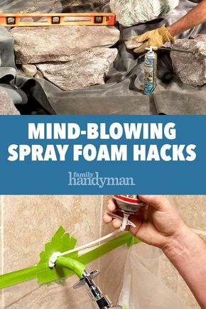 Diy Handyman, Expanding Foam, Spray Foam Insulation, Home Remodeling Diy, Remodeling Mobile Homes, Spray Foam, Foam Insulation, Family Handyman, Diy Home Repair