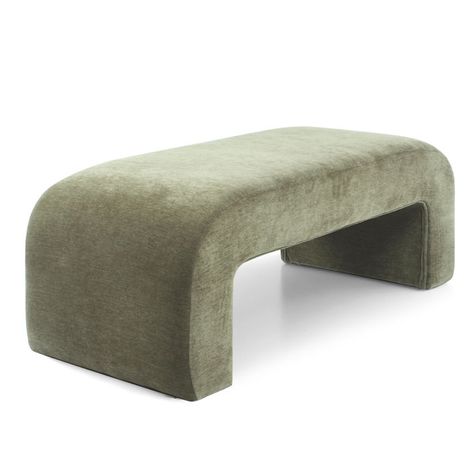 Mercury Row® Tanaka Upholstered Bench | Wayfair Bench Seating Window, Seating Window, Entryway Shoe Bench, Green Entryway, Waterfall Bench, Breakfast Nook Bench, Nook Bench, Shoe Bench Entryway, Bedroom Seating Area