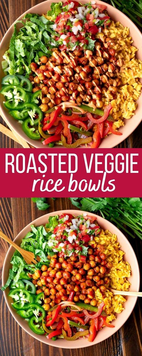 Roasted Veggie Rice Bowl, Vegetarian Rice Bowl Recipe, Veggie Rice Bowl Recipe, Vegetarian Rice Bowl, Rice Bowls Vegetarian, Savory Lunch, Veggie Rice Bowl, Veggie Rice, Lunch Foods