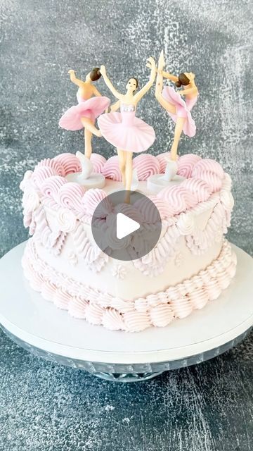 Amy Holland Droubay on Instagram: "Ballerina cake for my 5-year-old niece's birthday. HBD Edie!! 🩰   #birthdaycake #birthdaygirl #birthdaycakeideas #partyideas #cakedecoratingideas #balletcake #ballerinacake #ballerina #cakereels" Ballet Birthday Cakes, Ballerina Birthday Cake, Ballerina Vintage, Birthday Cale, Vintage Heart Cake, Ballet Cakes, Ballerina Cake, Ballet Birthday, Ballet Party