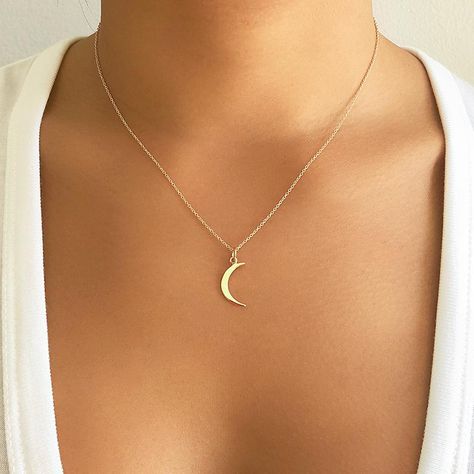 Gold Moon Necklace Silver Moon Necklace Crescent Moon Moon | Etsy Silver Moon Necklace, Crescent Moon Necklace Gold, Minimal Jewellery, Necklace Combo, Moon Necklace Silver, Gold Moon Necklace, Necklace Moon, Crescent Necklace, Moon Moon