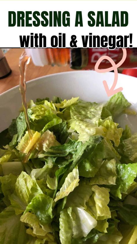 Pin for dressing a salad with oil and vinegar. Simple Olive Oil Dressing, Vinegar And Oil Salad Dressing, Olive Oil Dressing Recipes, Oil And Vinegar Salad Dressing, Oil And Vinegar Salad, Oil And Vinegar Dressing, Olive Oil Salad Dressing, Iceberg Salad, Oil Vinegar Dressing