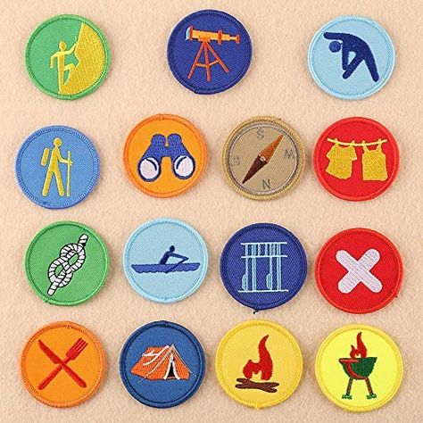 AmazonSmile: 20 pcs of Wholesale Iron on Fabric Patch for Clothing Hat/Embroidered Sew on Applique Cute Patch Fabric Badge Garment DIY Apparel Accessories - Round boy Scout Patch (WFB-45) (Style 8): Arts, Crafts & Sewing Boy Scout Badges, Boy Scout Patches, Applique Clothes, Best Friend Halloween Costumes, Scout Badges, Brownie Girl Scouts, Trendy Halloween Costumes, Iron On Fabric, Embroidered Badges