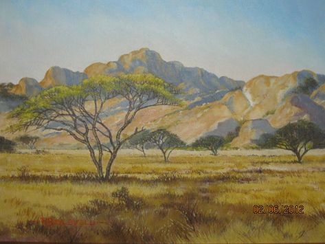 Lowveld Acacia Trees Africa Drawing, Landscape Painting Watercolor, Creative Photoshoot Ideas, Gift Drawing, Landscape Paintings Acrylic, School Art Projects, Landscape Drawings, Impressionist Paintings, Colorful Landscape