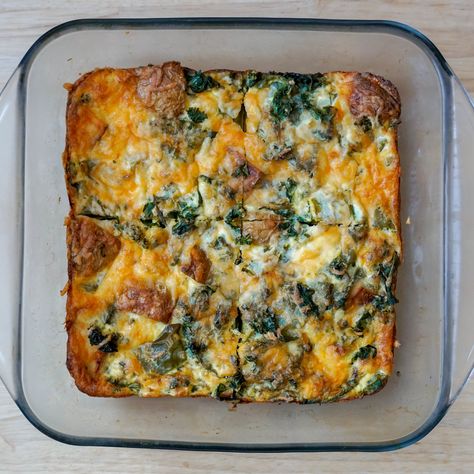 Oven Frittata, Frittata Recipes Baked, Meal Prep For Breakfast, Oven Baked Frittata, Fritata Recipe, Spinach Frittata Recipes, Recipes For Meal Prep, Fritatta Recipe, Vegetable Frittata Recipes