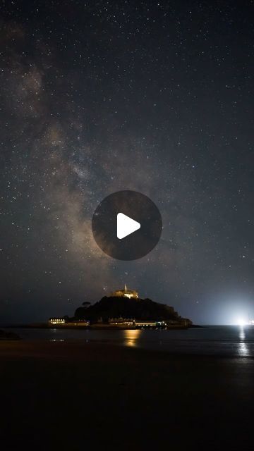 Dave Mably | Drone Visuals | Cornwall on Instagram: "It took me 4.5 hours to capture this time-lapse of the Milky Way over St Michael’s Mount in Cornwall!   This “holy grail” (day to night)  timelapse captures the breathtaking beauty of the cosmos as it dances above this iconic landmark.  It’s not perfect but I’m really happy with the results, it’s a little jumpy here and a massive ship came in behind the mount and anchored up with the brightest deck lights I’ve ever seen!  but I’ll nail it next time!   Thank you to @matjoez and all of his online Timelapse tutorials together with @lrtimelapse to help process all of the 1000’s of frames needed to make these videos!   #MilkyWay #nightphotography #cornwall #uk" Night Timelapse, Cornwall Uk, The 1000, Nail It, Deck Lights, The Milky Way, Breathtaking Beauty, The Cosmos, Day To Night