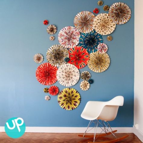 Décoration murale Crédit photo: Pep Up Design Simple Wall Decor, Chinese New Year Decorations, Stair Decor, Diy Origami, Easy Wall, Wall Deco, Diy Wall Art, Diy Wall, Plates On Wall