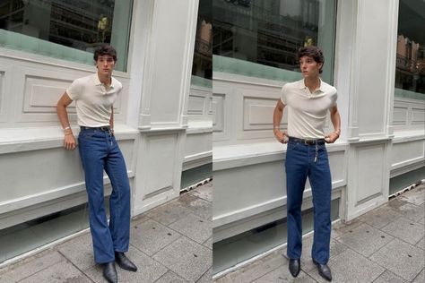 Men's fashion in Bandung: A guide to neatly tucking in jeans with style. Men often choose jeans for a stylish and youthful look. Tucking a shirt in can create a polished appearance. Fashion Bandung has tips on how to do it ... #fashionbandung Check more at https://fashionbandung.com/mens-fashion-in-bandung-a-guide-to-neatly-tucking-in-jeans-with-style/ Tuck T Shirt Into Jeans, Shirt Tucked Into Jeans, Jeans Men Fashion, Shirt Tucked In, Mens Fashion Jeans, Jeans Men, Men Fashion, Men's Fashion, Mens Jeans