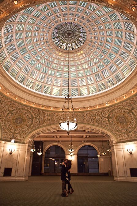 The Proposal. 3.14.2013. Preston Bradley Hall of the Chicago Cultural Center. Photos by JL Chicago Cultural Center Engagement, Chicago Cultural Center Photoshoot, Chicago Cultural Center Wedding, Chicago Cultural Center, Chicago Engagement Photos, Winter Wedding Photos, Chicago Winter, Family Photoshoots, Content Plan