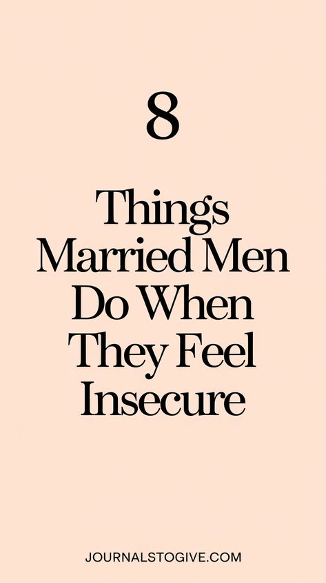 8 Things Married Men Do When They Feel Insecure. This is how it will affect your marriage. His behavior might become toxic and hurtful towards you, if he is unhappy. This is how you can change it or leave. Insecure Men Quotes Truths, Insecure Husband, Insecure Men Quotes, Leaving A Marriage, Insecure Men, Signs Of Insecurity, In A Toxic Relationship, Receive Love, Men Lie