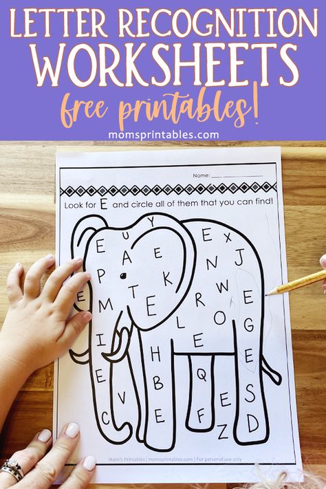 Letter Recognition Worksheets Free | Letter Recognition Worksheets PDF | Letter Recognition Worksheets for preschoolers | Letter Recognition Worksheets for kindergarten for toddlers | Free PDF downloads at Moms Printables! Letter Sound Worksheets Preschool, Best Way To Teach Letter Recognition, Uppercase Letters Printable Free, Letter Recognition Activities Preschool Free Printables, Letter Review Activities For Preschool, Letter Practice Preschool, Letter Recognition Activities Preschool, Fun Alphabet Activities, Letter Recognition Kindergarten