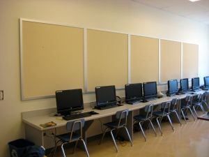 Preparing for the School Year - Computer Lab Setup Computer Lab Setup, Computer Lab Classroom Layout, Computer Lab Organization, Elementary Computer Lab Decor, School Computer Lab Design, School Computer Lab, Computer Lab Lessons, Elementary Computer Lab, Computer Lab Classroom