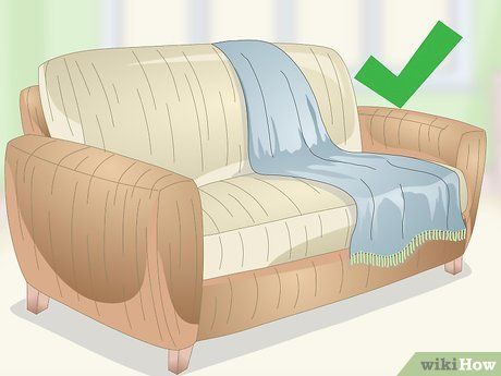 3 Ways to Drape a Throw over a Sofa - wikiHow Cleaning Leather Couch, Couch Cleaning, Couch Repair, Cleaning Leather, Brighten Room, Sofa Throw Cover, Sofa Throws, Clean Couch, Faux Leather Sofa