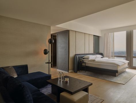 Equinox Hotel, Window Shades Blackout, Nyc Hotels, Hudson Yards, Large Closet, City Hotel, Spacious Living, Hotel Suites, Mini Bar