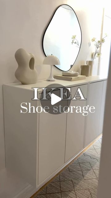 Murvel Shoe Ikea, Ikea Pax For Shoes, Ikea Hack Shoe Rack, Besta Ikea Shoe Storage, Wall Mounted Shoe Storage Entryway, Hallway Ideas Shoe Storage, Furniture For Shoes, Ikea Hallway Ideas Entrance, Ikea Diy Shoe Storage