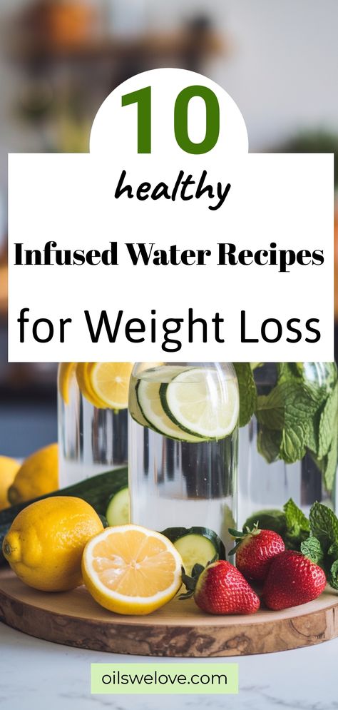 Infused water recipes for weight loss. Try these 10 delicious and refreshing combinations to help you stay hydrated and boost your weight loss journey. #infusedwater #weightlossrecipes #healthylifestyle Healthy Infused Water Recipes, Infusion Water Recipes, Pop Alternatives, Water Infused Recipes Fat Burning, Infuser Water Bottle Recipes, Infused Sparkling Water Recipes, Natural Ways To Flavor Water, Blueberry Infused Water Recipes, Watermelon Infused Water