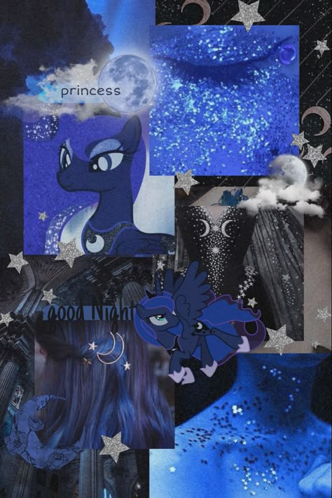 princess luna wallpaper Luna Mlp, Mlp Aesthetic, Aesthetic Wallpaper, My Little Pony, Collage, Hair