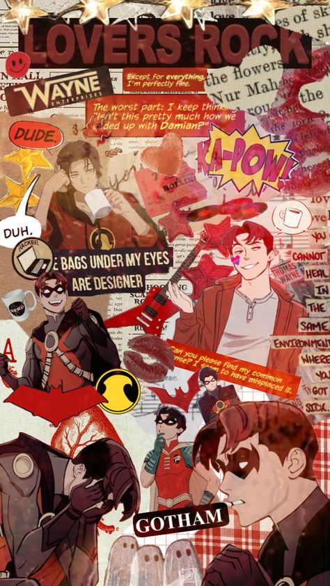 #timdrake #batman #dccomics #dcuniverse #redrobin Tim Drake Red Robin, Batfamily Funny, Mc Wallpaper, Dc Comics Heroes, Anime Fanfiction, Red Robin, Tim Drake, Batman And Robin, Jason Todd