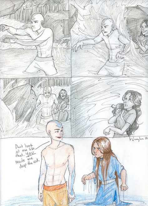 Katara and Aang-Bending Mishap | Flickr - Photo Sharing! Asami Sato, Avatar Legend Of Aang, Avatar The Last Airbender Funny, Avatar Funny, Avatar Series, Korra Avatar, The Last Avatar, Avatar Cartoon, Avatar The Last Airbender Art