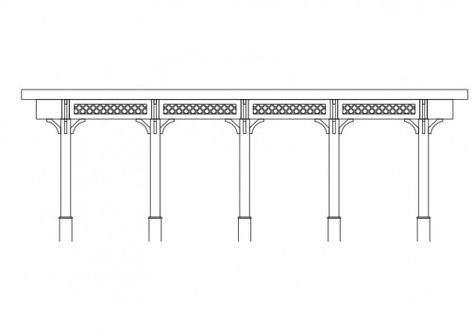 PERGOLA TOP VIEW | FREE CADS Pergola Elevation, Pergola Top View, Shaded Walkway, Curtains Or Shades, Wooden Bench Seat, Beverly Hills Hotel, Outdoor Privacy, Shade Structure, Wooden Bench