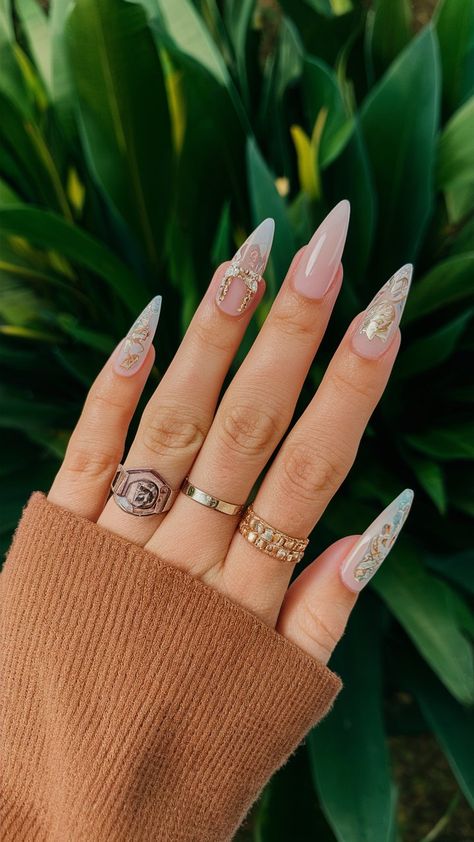 Discover the beauty of stunning nail designs with this elegant take on nail art! Featuring long, sleek nails adorned with intricate details and chic rings, this style is perfect for those looking to elevate their nail game. The subtle nude base enhances the creativity while the golden accents add a touch of glam. Perfect for every occasion, these nails are sure to turn heads!
.
#NailArt #NailDesign #FashionInspo #ElegantNails #NailTrends #NailGoals Simple Spring Nails, Rooftop Party, Nail Art For Beginners, Spring Nail Designs, Cute Spring Nails, Geometric Nail, White Nail Art, Seasonal Nails, Floral Nail Art