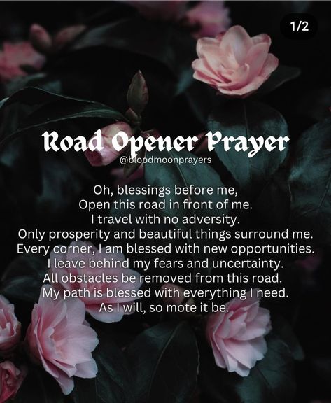 Road Opener Spell, Road Opener, Goddess Magick, Hoodoo Spells, Money Spells That Work, Charmed Book Of Shadows, Easy Spells, Opening Prayer, Grimoire Book