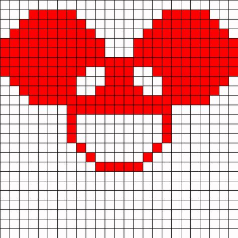 Deadmau5 Perler Bead Pattern | Bead Sprites | Misc Fuse Bead Patterns Scene Girl, Melty Bead Patterns, Pearl Beads Pattern, Fuse Bead Patterns, Pony Bead Patterns, Pattern Maker, Diy Perler Bead Crafts, Kandi Patterns, Bead Sprite