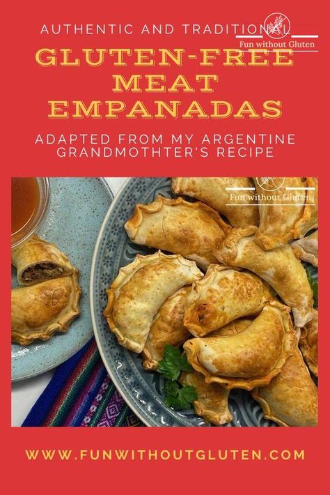 fun_without_gluten_gluten_free_empanadas_adobe Meat Empanadas, Gluten Free Empanadas, Mini Empanadas, Baked Empanadas, Cream Cheese Spinach, Gluten Free Meat, Empanadas Dough, Empanada Recipe, Gluten Free Pastry