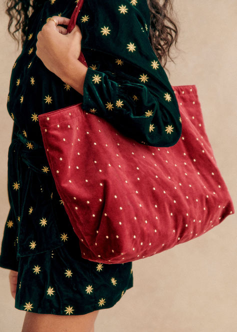 Polka Dot Embroidery, Dot Embroidery, Polka Dot Tote Bag, Polka Dot Bags, Gold Polka Dots, French Chic, Parisian Style, Dolls Handmade, Gift Guide