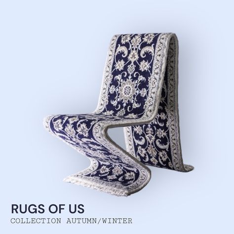 CINI Rug Chair - Where Art Meets Comfort ✨ Step into a world where tradition meets innovation with the CINI Rug Chair. This stunning piece of furniture combines the rich heritage of Turkish rug craftsmanship with modern design, creating a statement chair that’s as comfortable as it is eye-catching. Whether you’re looking to elevate your living space or add a unique focal point to any room, the CINI Rug Chair is more than just a seat—it’s a conversation starter. Crafted with unmatched attenti... Wall Mounted Coat Hanger, Balloon Dog Sculpture, Floating In The Air, Brass Bottle Opener, Jaipur Rugs, Bamboo Wall, Magic Carpet, Persian Carpet, Blue Ceramics