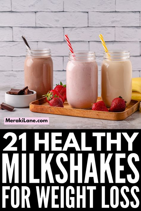 Low Calorie Milkshake Recipe, Healthy Milkshakes, Healthy Milkshake Recipes, Peanut Butter Milkshake, Healthy Milkshake, Smoothies Vegan, Banana Drinks, Healthy Strawberry, Banana Milkshake