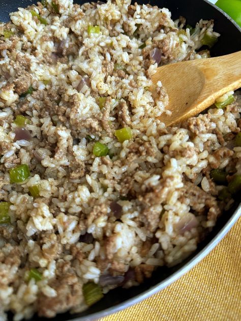 Easy Homemade Dirty Rice Dirty Rice Recipe With Sausage, Homemade Dirty Rice, Dirty Rice Recipe Easy, Dirty Rice Recipe, Dirty Rice, Beef Sausage, Rice Recipe, Sausage Recipes, Food Lists