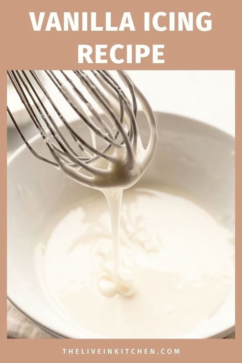 Whip up a batch of easy vanilla icing with just three simple ingredients and 5 minutes of prep! Perfect for frosting cakes, cupcakes, or even spreading on cookies. Easy Vanilla Icing, Vanilla Icing Recipe, Simple Vanilla Icing, Easy Vanilla Frosting, Celebrate Yule, Kid Friendly Vegetarian Recipes, Easy Icing Recipe, Chocolate Chip Mug Cake, Mug Cake Healthy