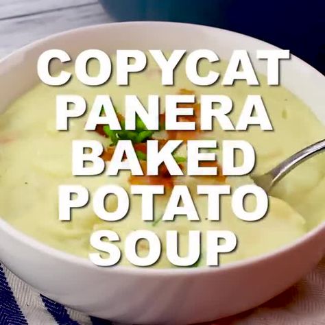 Panera Baked Potato Soup Recipe, Copycat Panera Potato Soup, Panera Potato Soup Recipe Copycat, Panera Potato Soup Recipe, Panera Potato Soup, Panera Bread Potato Soup Recipe, Baked Potato Soup Copycat, Potato Soup Panera, Potato Soup Copycat