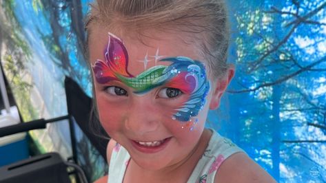 Fairy Fox Design Mermaid Tail Face Paint, Face Painting Fox Easy, Forest Fairy Face Paint, Woodland Fairy Face Paint, Face Painting Sea Theme, Mermaid Tutorial, Mermaid Lover, Fox Design, Mermaid Tail