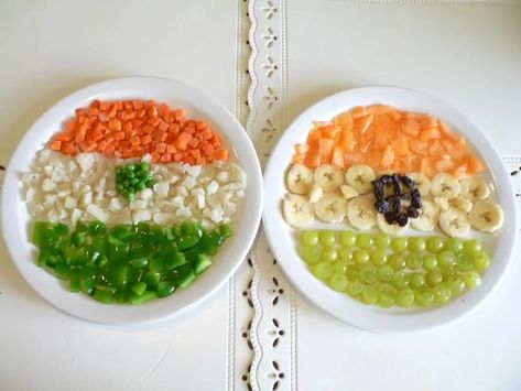 Tricolour Food Ideas | Maa Of All Blogs Tricolour Food, Ideas For Independence Day, Independence Day Crafts, Food Ideas To Make, Salad Decoration Ideas, Fruit Sushi, Salads For Kids, Amazing Food Photography, Flag Food